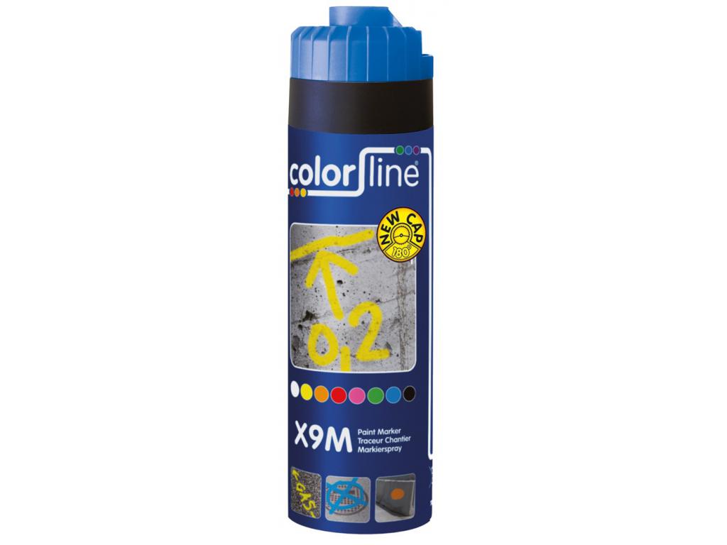 MARKEERVERF X9M SPRAY 500 ML FLUO BLAUW