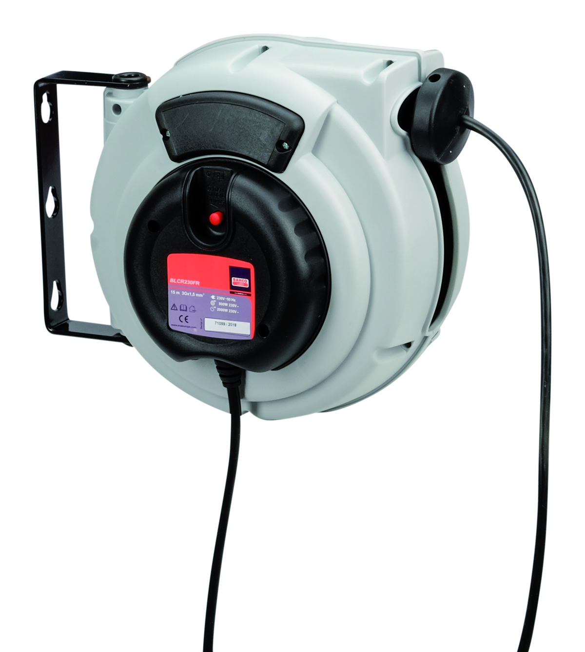 KABELHASPEL 230V 15M MET GEAARDE STEKKERS