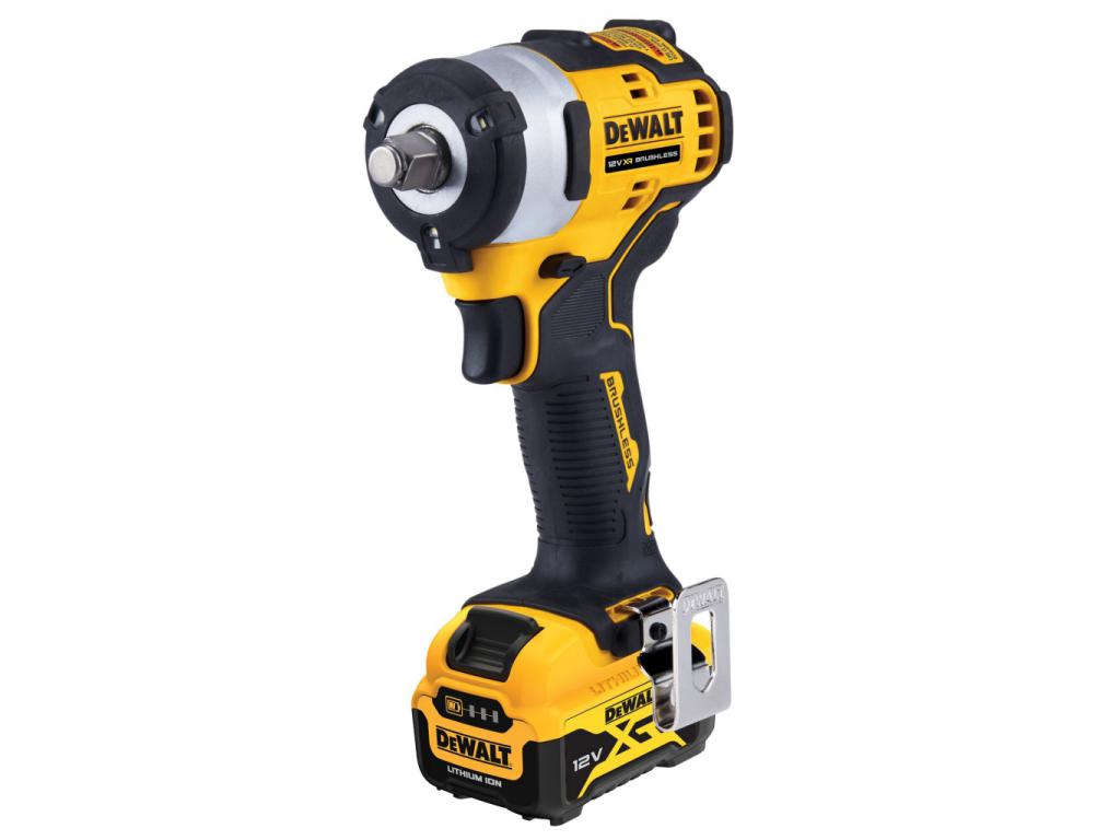 DEWALT BORSTELLOZE SLAGMOERSLEUTEL 12V XR (IN TSTAK KOFFER, MET 1X 5.0 AH ACCU EN XR LADER)