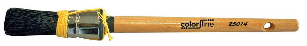 RONDE VERFBORSTEL Ø 20 MM PRO LANG ZWART VARKENSHAAR